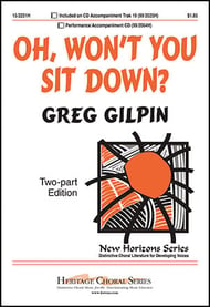Oh, Won't You Sit Down? Two-Part choral sheet music cover Thumbnail
